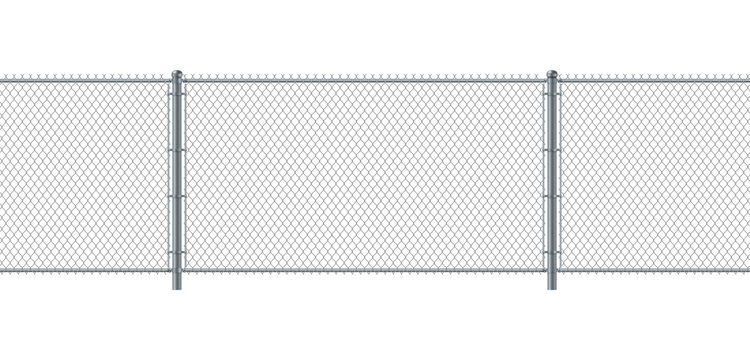 Chain link fence seamless. Metal Wire Fence. Wire grid construction steel security and safety wall.