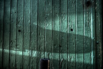 green wooden painted door  texture