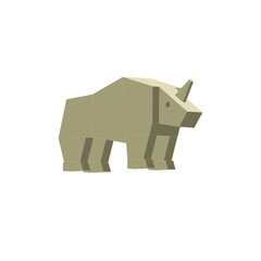 coloring icon illustration of rhino