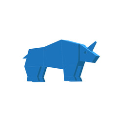 coloring icon illustration of rhino