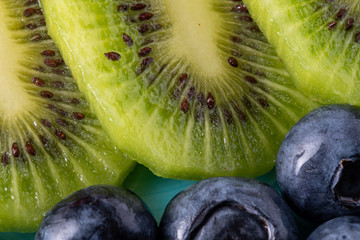 slices of kiwi on table