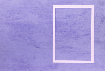 White paper frame on vintage purple texture background, blank purple pattern background