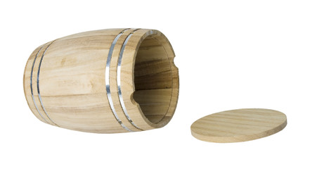 Open Wooden Barrel on Side