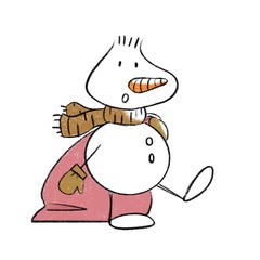 christmas snowman cute color