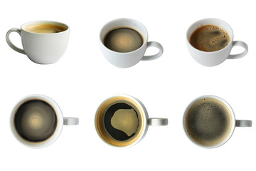 Coffee Collection in any angle with clipping path,normal and top view