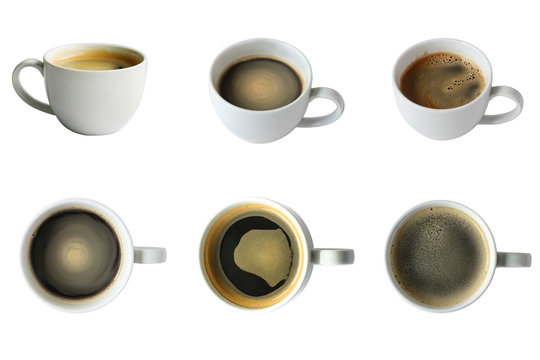 Coffee Collection In Any Angle With Clipping Path,normal And Top View