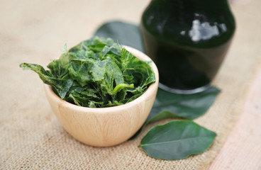 Tiliacora triandra churn water for healthy drinking and being in cooking food. health care food for good living lifestyle