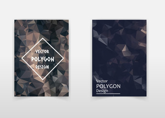 abstract colorful polygonal flyer graphic design template- low poly style