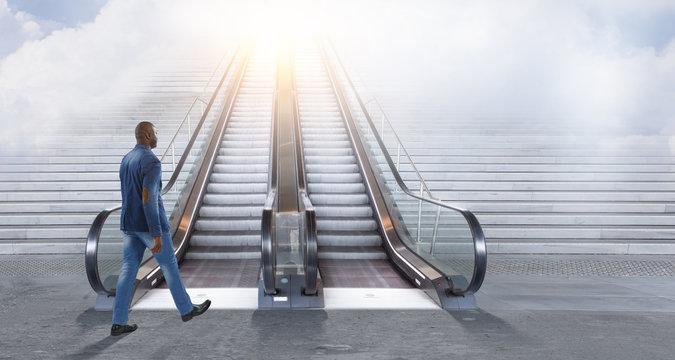 Hurry up not to be late. Mixed media