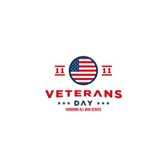 Vector design of Veterans Day template writing