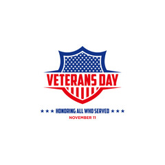 Vector design of Veterans Day template writing