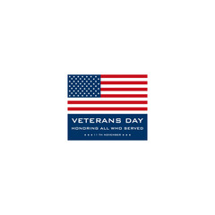Vector design of Veterans Day template writing