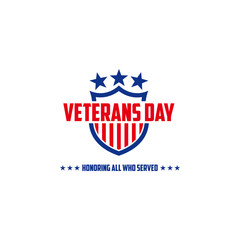 Vector design of Veterans Day template writing
