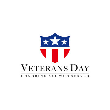 Vector design of Veterans Day template writing