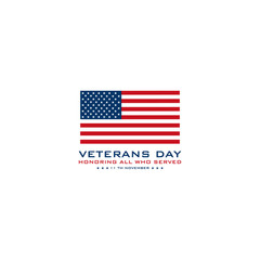 Vector design of Veterans Day template writing