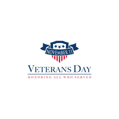 Vector design of Veterans Day template writing