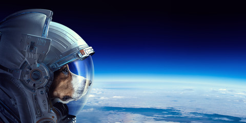 First trip to space. Mixed media