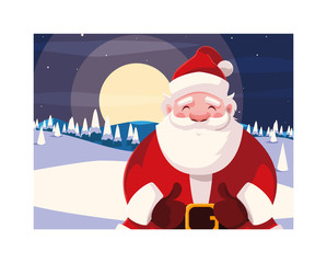 Merry christmas santa claus vector design