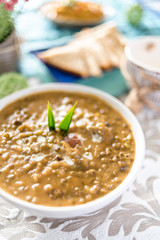 Bubur Kacang Hijau is one of the traditional desert in Malaysia. This green bean porridge is made of green beans, coconut milk and palm sugar.