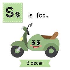 Letter S tracing. Sidecar