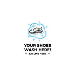 Cleaning shoe wash laundry business ready made logo