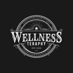 Wellness yoga spa massage resort, beauty care logo, simple minimalist elegant icon design nature teraph.