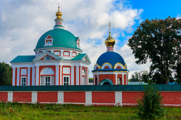 Fototapeta na wymiar Sanaksar monastery of the Nativity of the Mother of God in Temnikov, Republic Mordovia, Russia