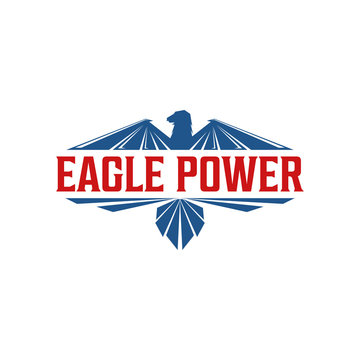 Eagle bird power falcon hawk logo simple minimalist design modern. animal icon silhouette geometric.