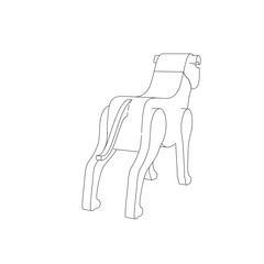 coloring page illustration of a dog