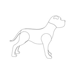 coloring page illustration of a dog