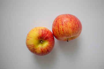 Two fresh apple placed Isolated on white