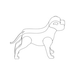 coloring page illustration of a dog