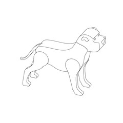 coloring page illustration of a dog