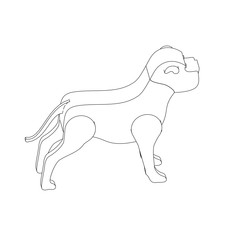 coloring page illustration of a dog