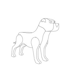 coloring page illustration of a dog