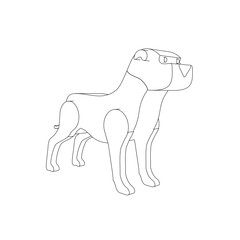 coloring page illustration of a dog