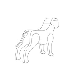 coloring page illustration of a dog