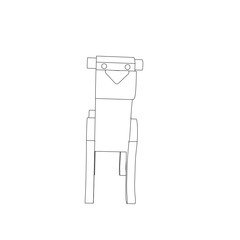 coloring page illustration of a dog