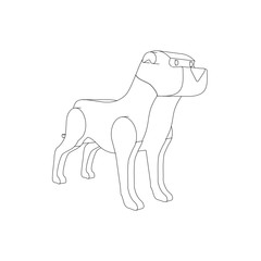 coloring page illustration of a dog