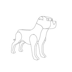 coloring page illustration of a dog