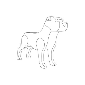 recommend clip art: coloring page illustration of a dog