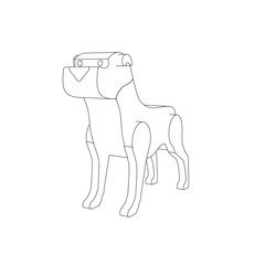coloring page illustration of a dog