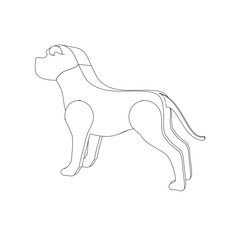 coloring page illustration of a dog