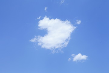 The blue sky and white clouds