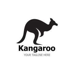 Kangaroo Logo Template vector illustration simple