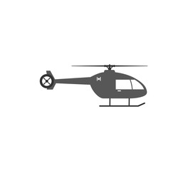 Helicopter, chopper icon. Vector illustration, flat design.