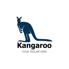 Kangaroo Logo Template vector illustration simple