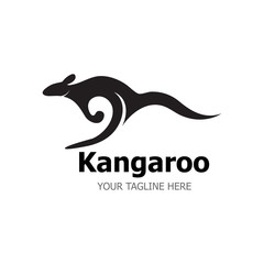 Kangaroo Logo Template vector illustration simple