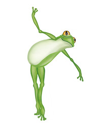 grenouille, vert, amphibien, animal, isolé, blanc, rainette,  saut, nature, faune, grenouille, crapaud, macro, gros plan, joli, yeux, jouet, petit, dessin animé, illustration, attitude, dense 
