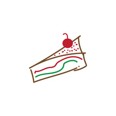 Cake icon design template vector isolated illustration